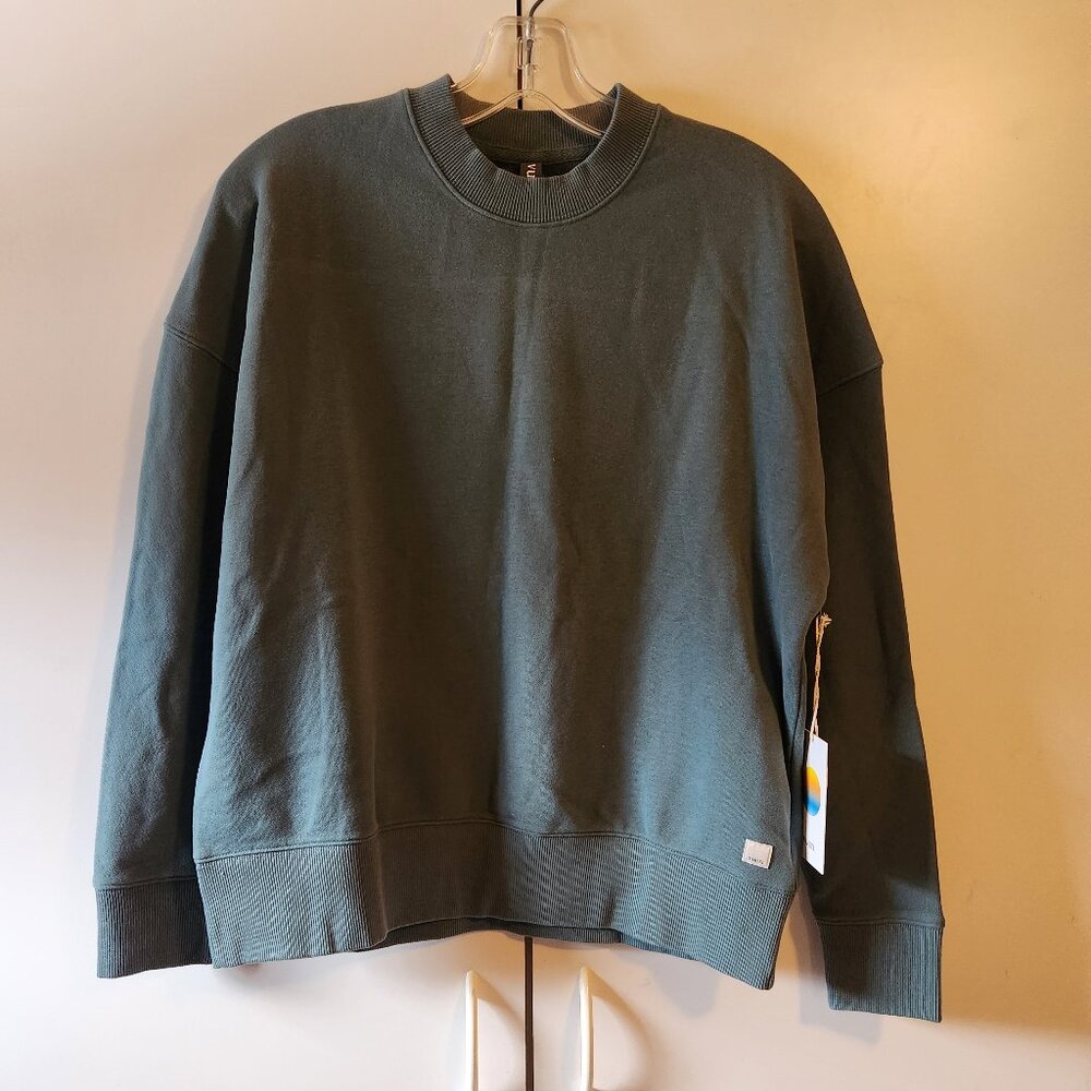 Vuori Sweatshirt Womens Small Blue Lightweight Crewneck Pullover Stretch Active